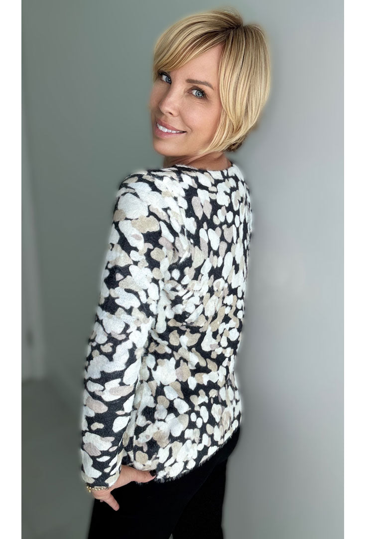 V For Me Sweater - Watercolor