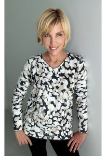 V For Me Sweater - Watercolor