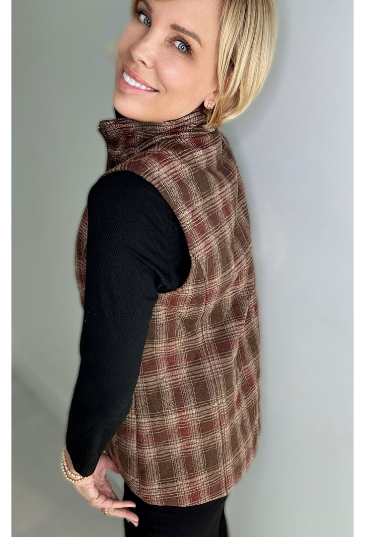 Quilted Zippy Vest - Gain