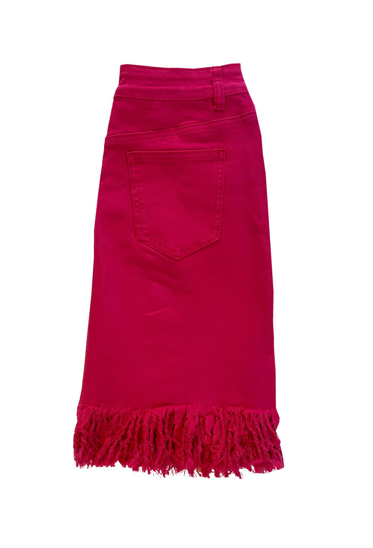 Fringe Bottom Skirt - Mabagyo