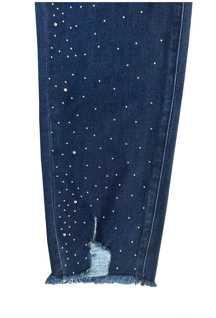The Waterfall Bling Denim Jean - Solar