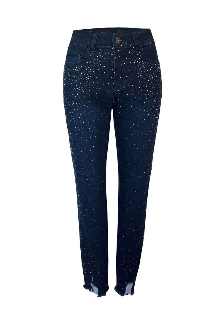 The Waterfall Bling Denim Jean - Solar