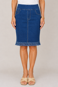 Pull On Fringe Skirt - Fluida