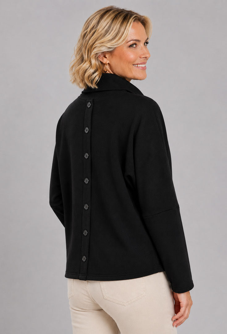 Back Button Turtleneck - Lure
