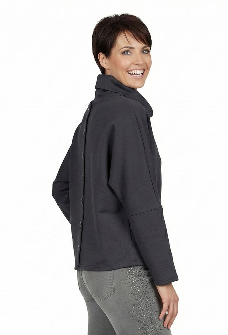 Back Button Turtleneck - Lure
