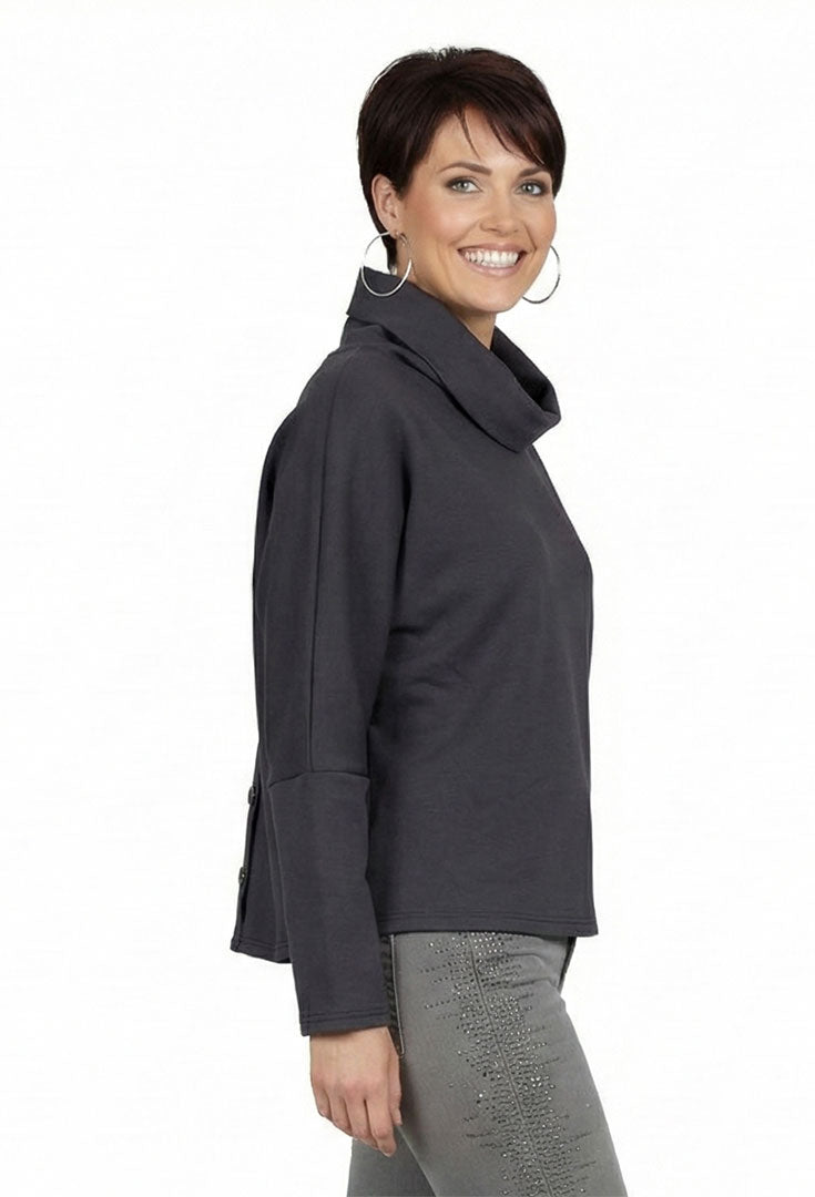 Back Button Turtleneck - Lure