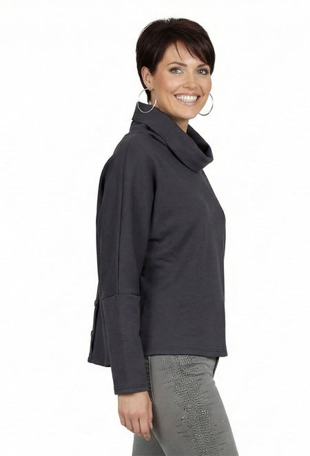 Back Button Turtleneck - Articulate