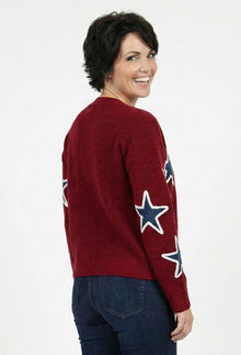 Star Button Down Cardigan - Pinwheel