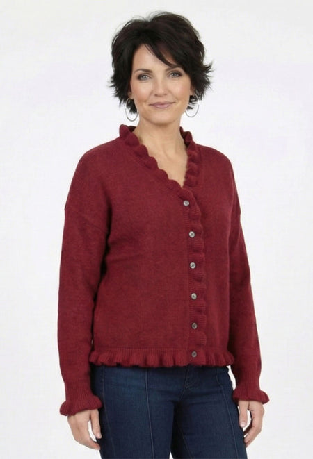 Ruffled Edge Cardigan - Comet