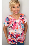 V Neck Structured Tee - Cern