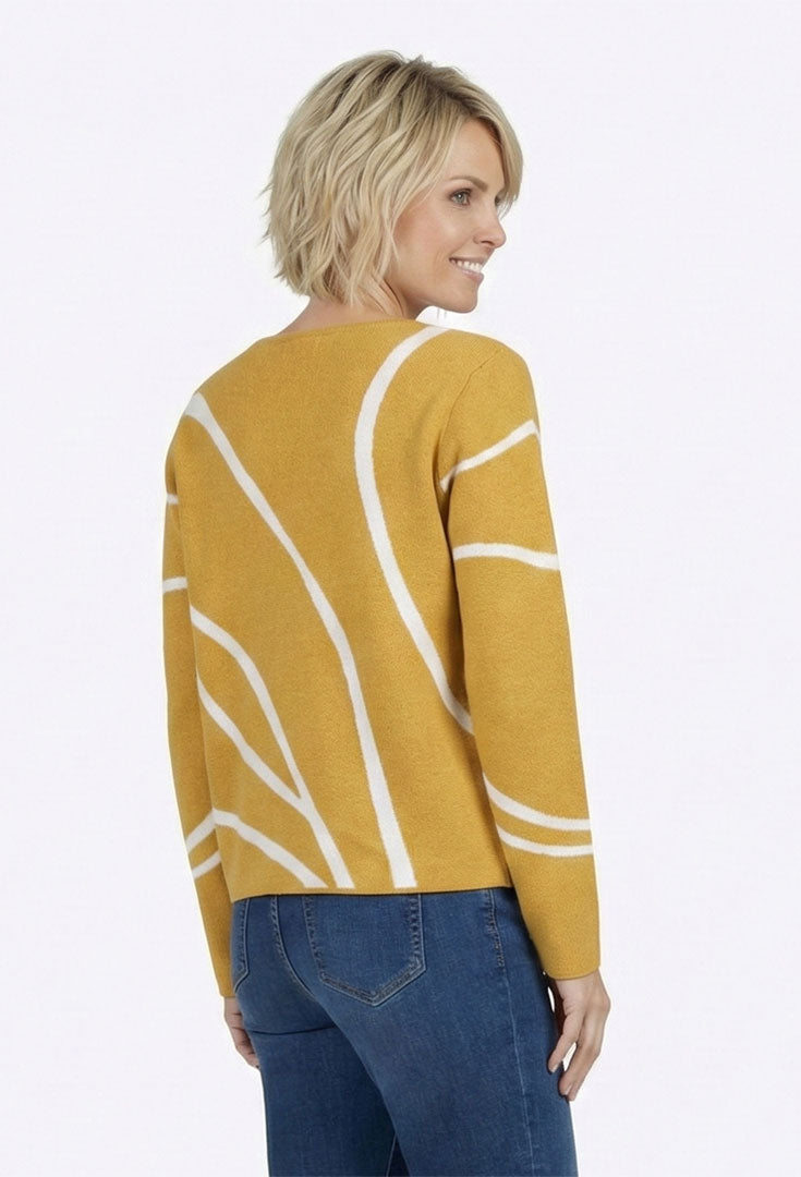 Contemporary Sweater Top - Mustard