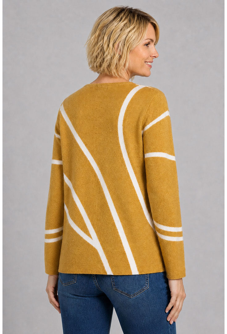 Contemporary Sweater Top - Mustard