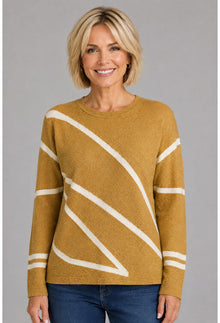 Contemporary Sweater Top - Mustard