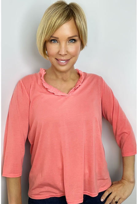 Ruched Side Tie Top - Famous