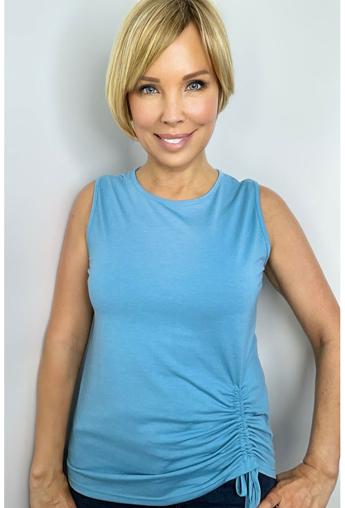 Allure Ruched Tank Top - Salute