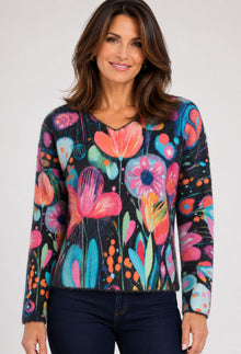 The Razzle V Sweater - Eclectic