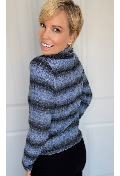 Horizon Stripe Turtleneck - Fortunate