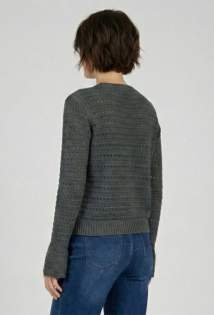 Everyday Pointelle Sweater - Cascade