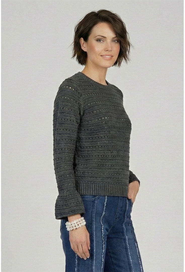 Everyday Pointelle Sweater - Cascade