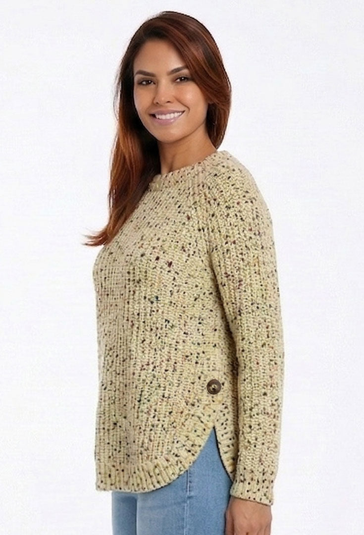 Side Button Sweater - Cypress