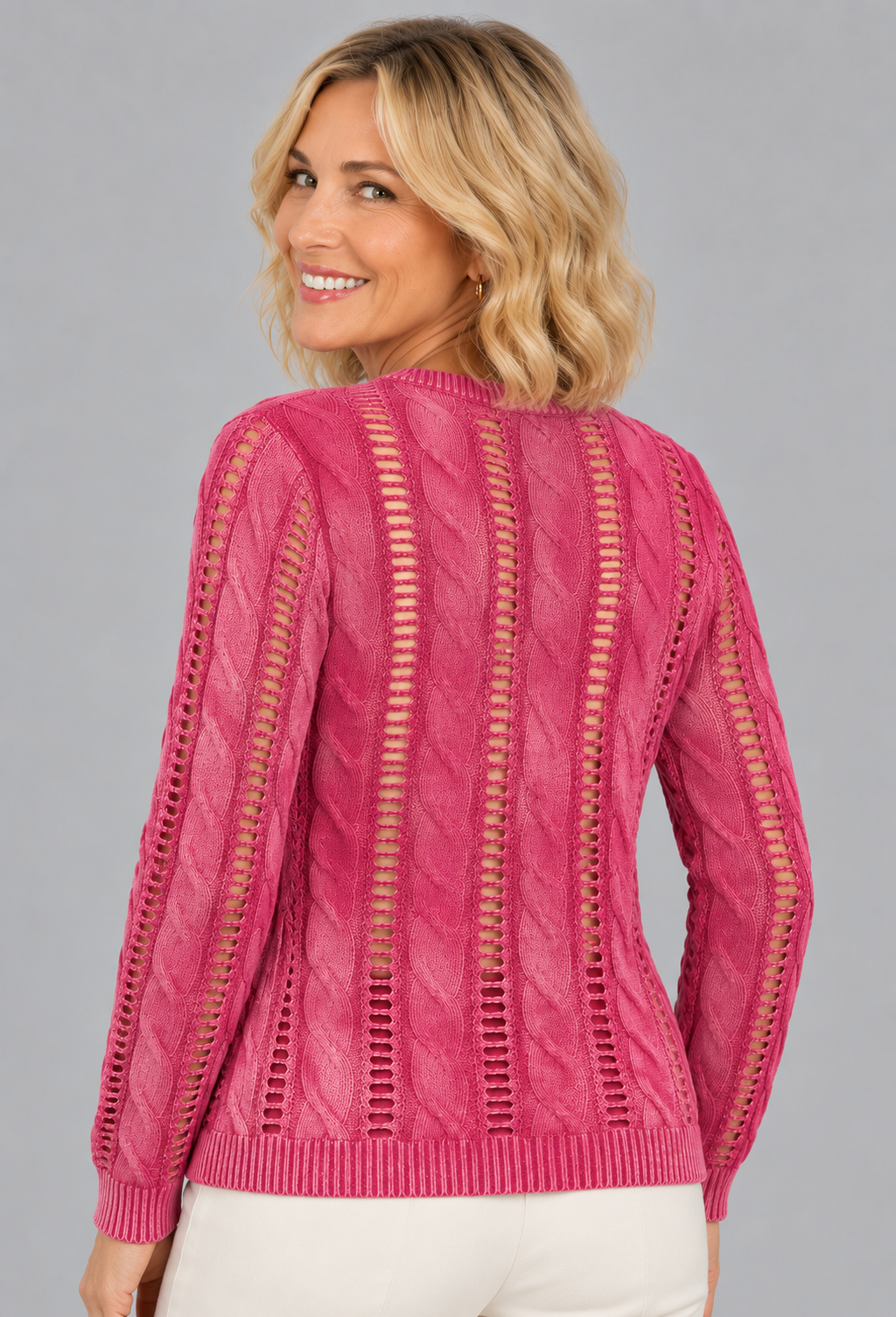 Cotton Cable Knit Sweater - Tutor