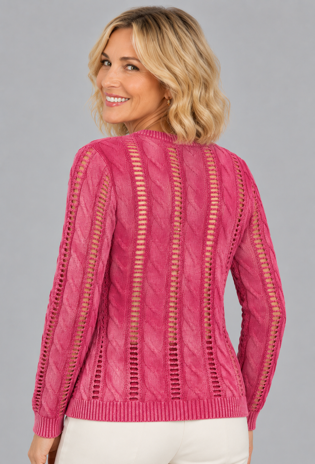 Cotton Cable Knit Sweater - Tutor