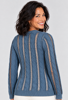 Cotton Cable Knit Sweater - Relish