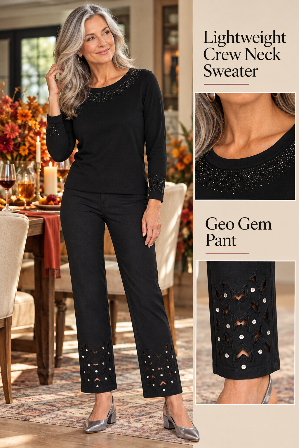 Geo Gem Pant - Stripe