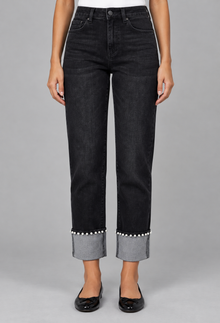 Pearly Girl Cuff Jeans - Idolize