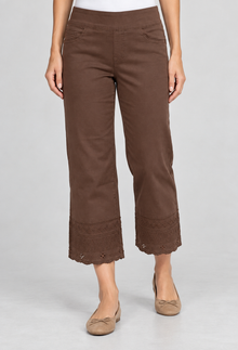 Cropped Crocchet Edge Pant - Aware