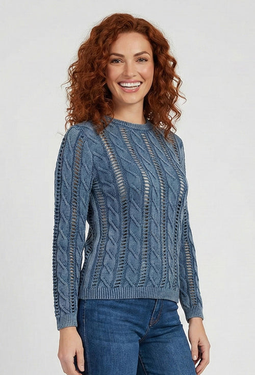 Cotton Cable Knit Sweater - Relish
