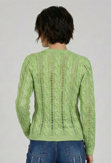 Cotton Cable Knit Sweater - Utility