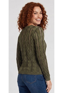 Cotton Cable Knit Sweater - Visit