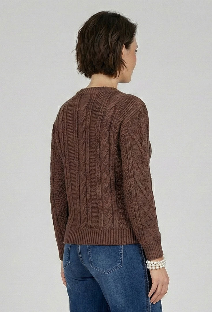 Cotton Cable Pullover Sweater - Learn
