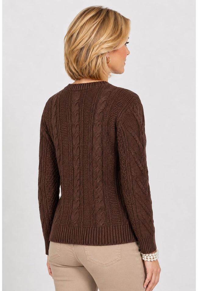Cotton Cable Pullover Sweater - Learn