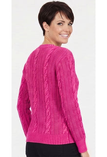Cotton Cable Pullover Sweater - Metro
