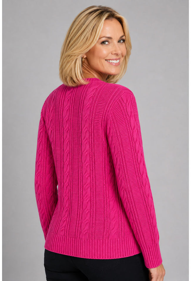 Cotton Cable Pullover Sweater - Metro