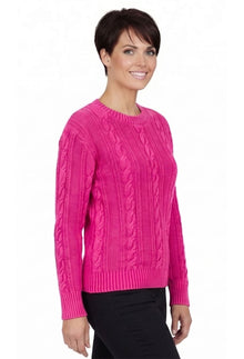 Cotton Cable Pullover Sweater - Metro