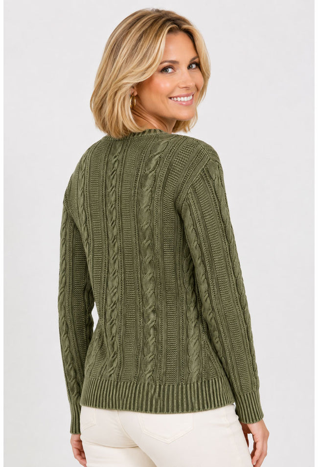 Cotton Cable Pullover Sweater - Nominate