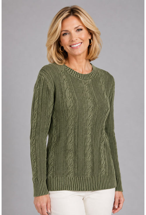 Cotton Cable Pullover Sweater - Nominate