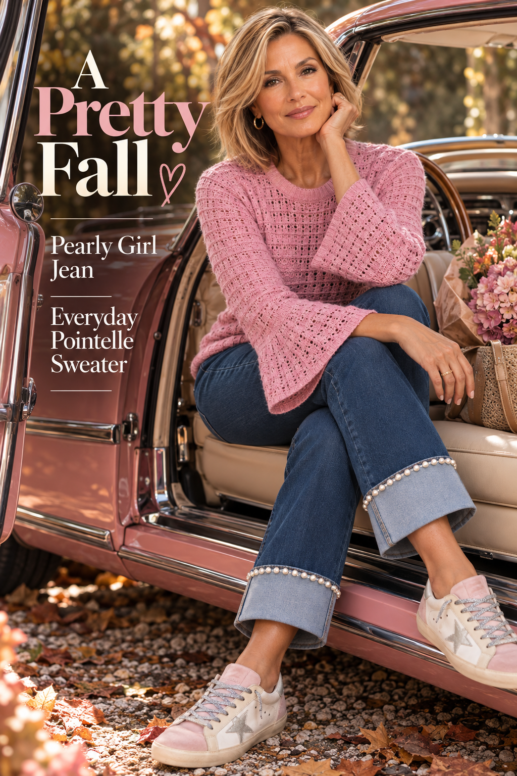 Pearly Girl Cuff Jeans - Plentiful