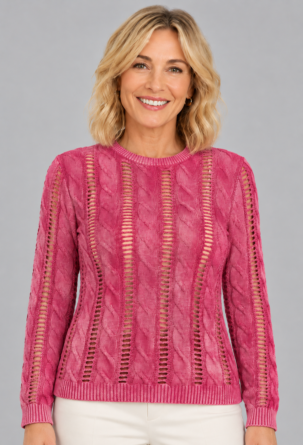 Cotton Cable Knit Sweater - Tutor