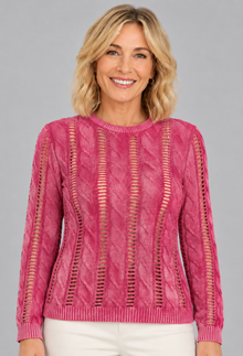 Cotton Cable Knit Sweater - Tutor