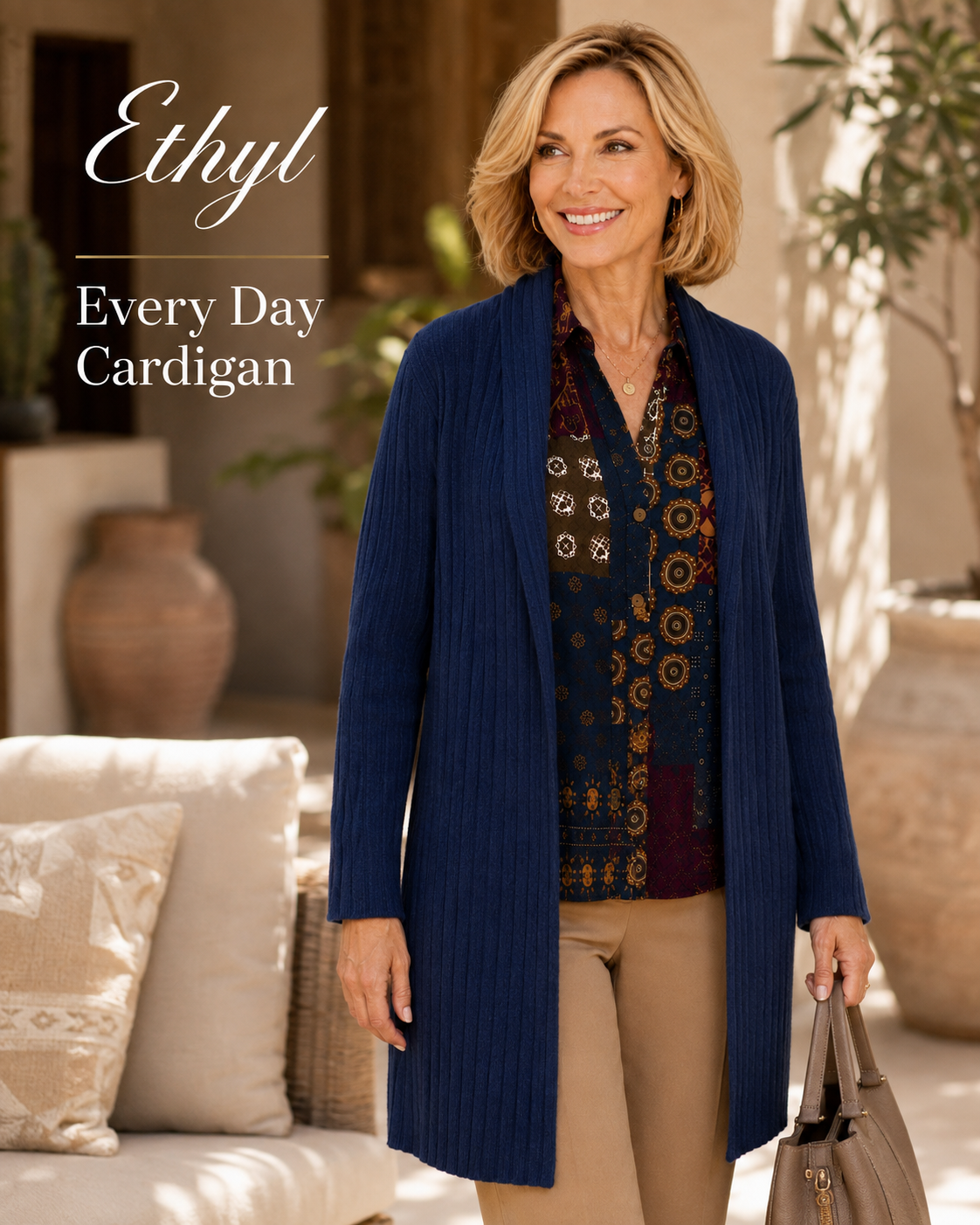 Everyday Cardigan - Chrome
