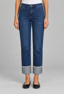 Pearly Girl Cuff Jeans - Plentiful