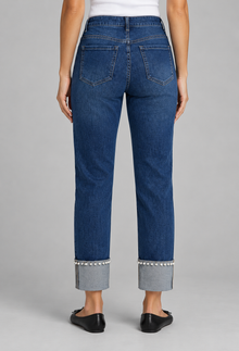 Pearly Girl Cuff Jeans - Plentiful