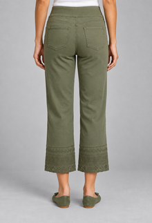 Cropped Crocchet Edge Pant - Conduct