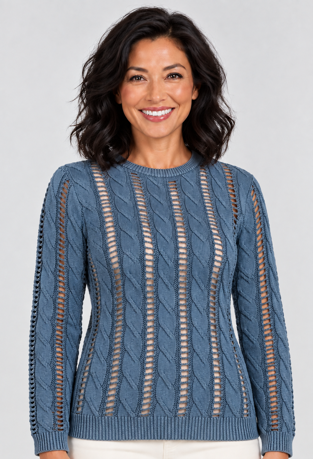 Cotton Cable Knit Sweater - Relish