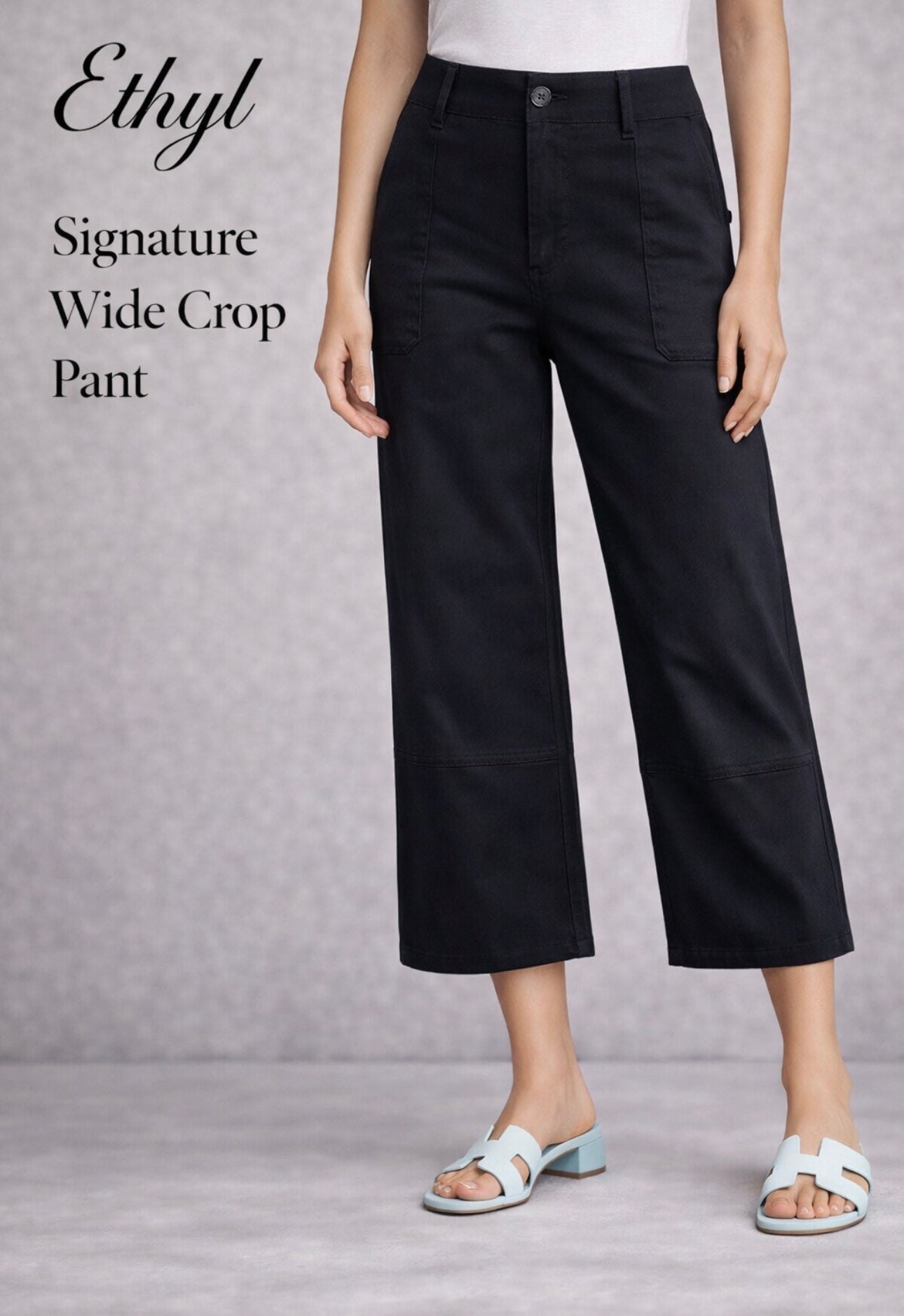 Signature Wide Crop Pant - Flight