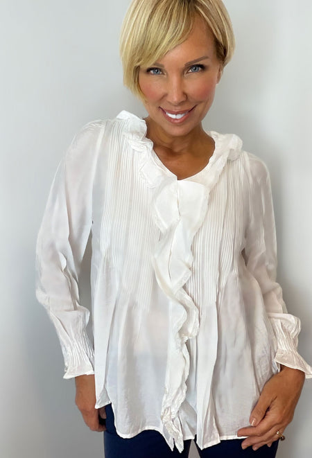 Buttoned Ease Blouse - Thrive